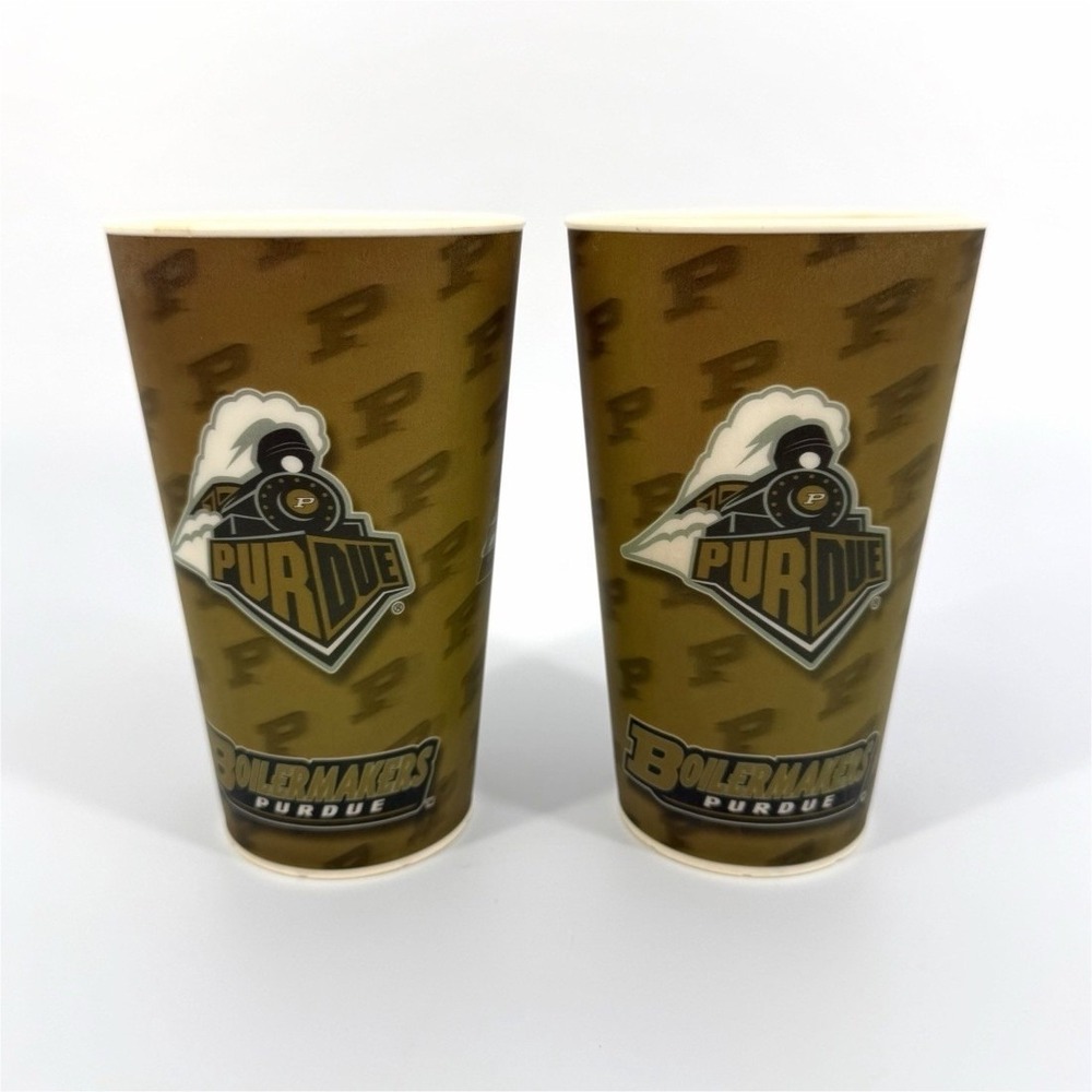 Purdue Boilermakers 16 oz Plastic Spirit Cups Set  2 Gold Reusable Capitol Cups